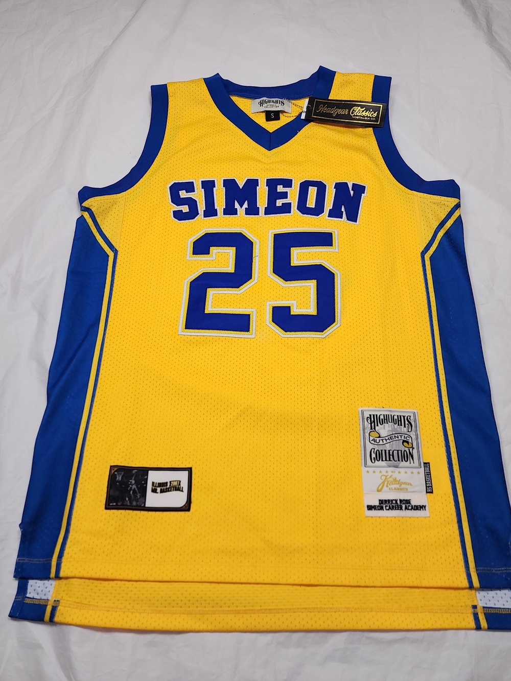 HEADGEAR CLASSICS MEN'S DERRIC ROSE SIMEON CAREER ACADEMY #25 BASKETBALL YERSEY